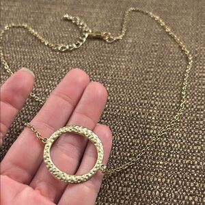 Elegant Gold Circle Pendant Necklace